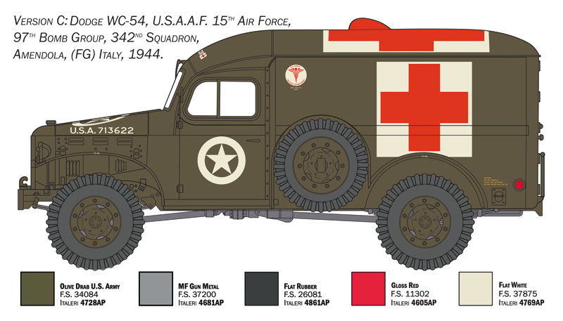 Italeri Dodge WC-54 Ambulance 1/35
