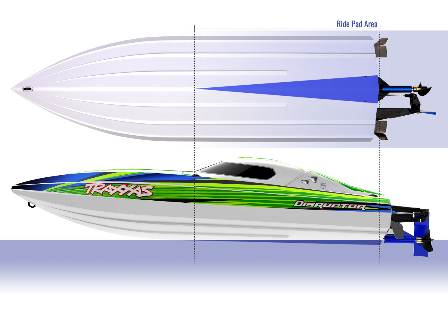Traxxas Disruptor 4S 40+ MPH High-Performance Boat Orange