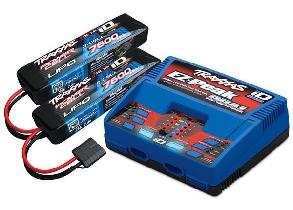 Traxxas 2x 2S Completer Pack (2X 2869X 7.4 Volt LiPo & 1X 2972GX duo charger)