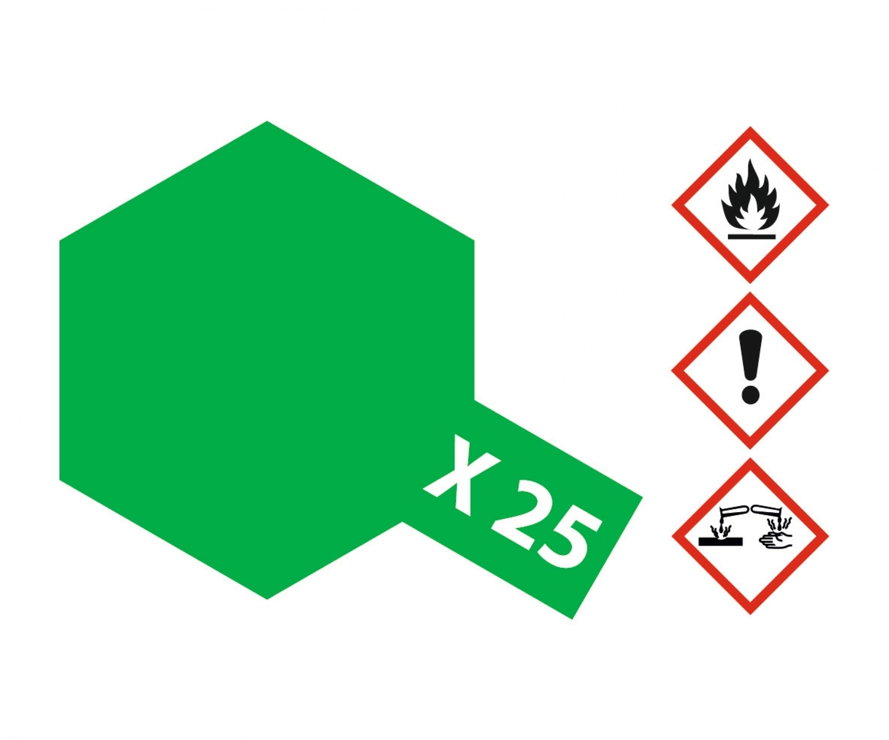 X25 Potje Clear Green brillant 23ml Tamiya