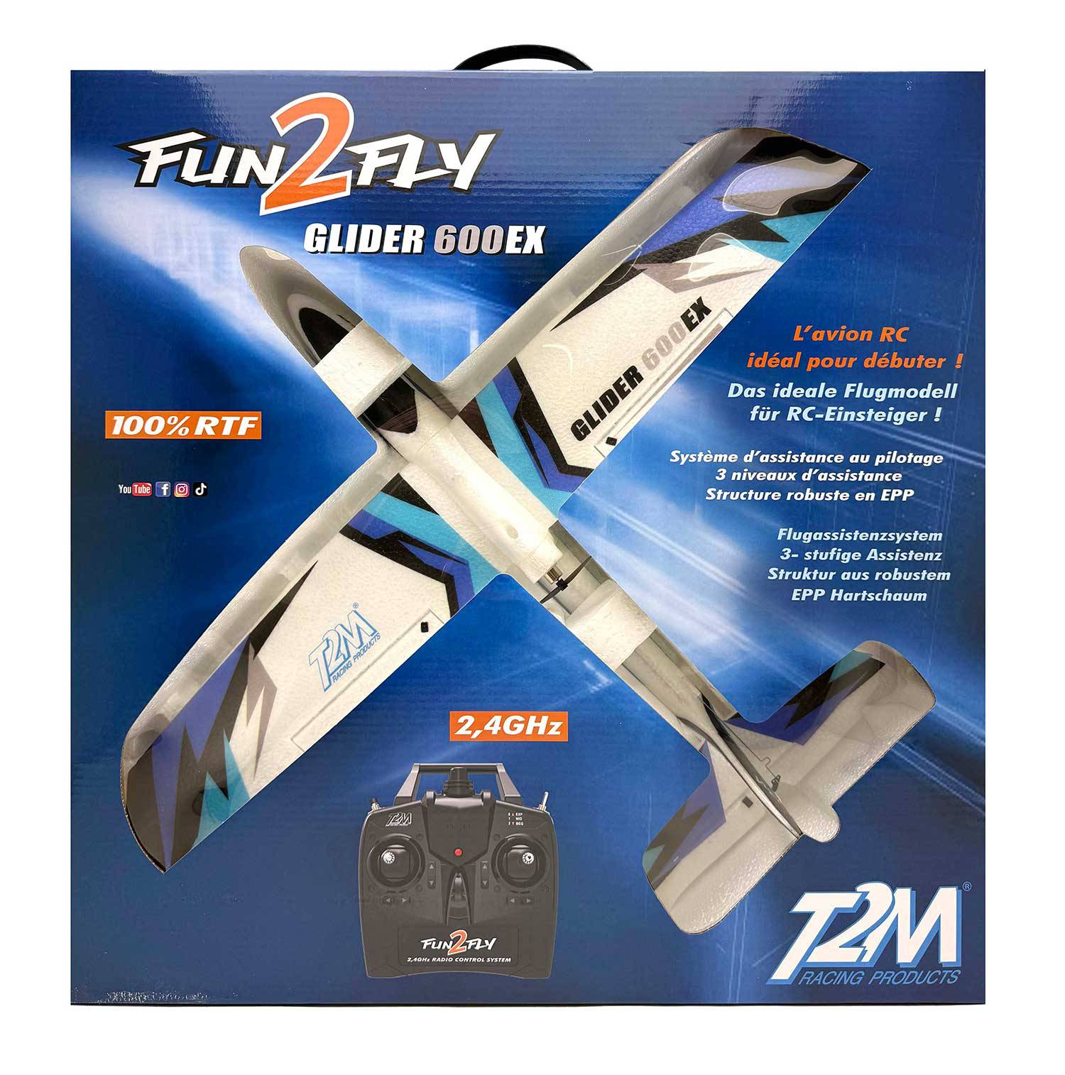 T2M Fun2Fly Glider 600 EX Ready to Fly Blue
