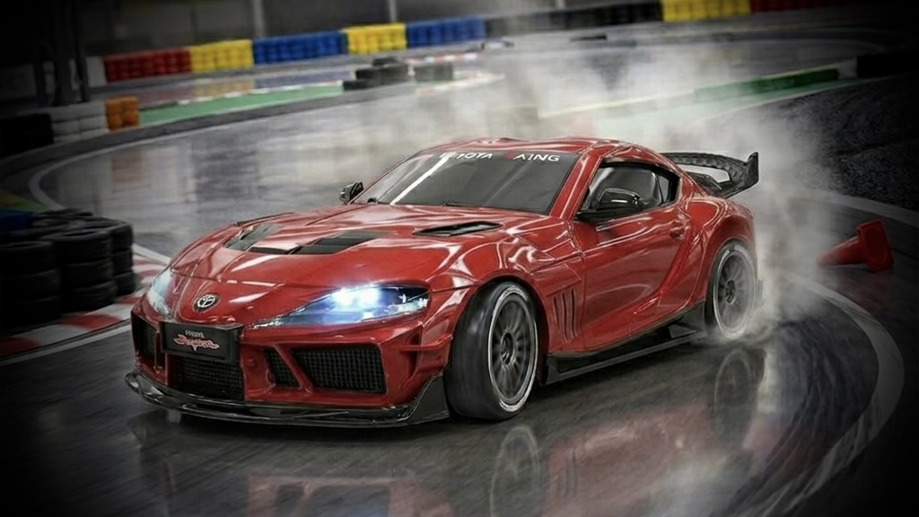 Absima Toyota Supra RTR 4WD Drift / Race Car 1/43 Red