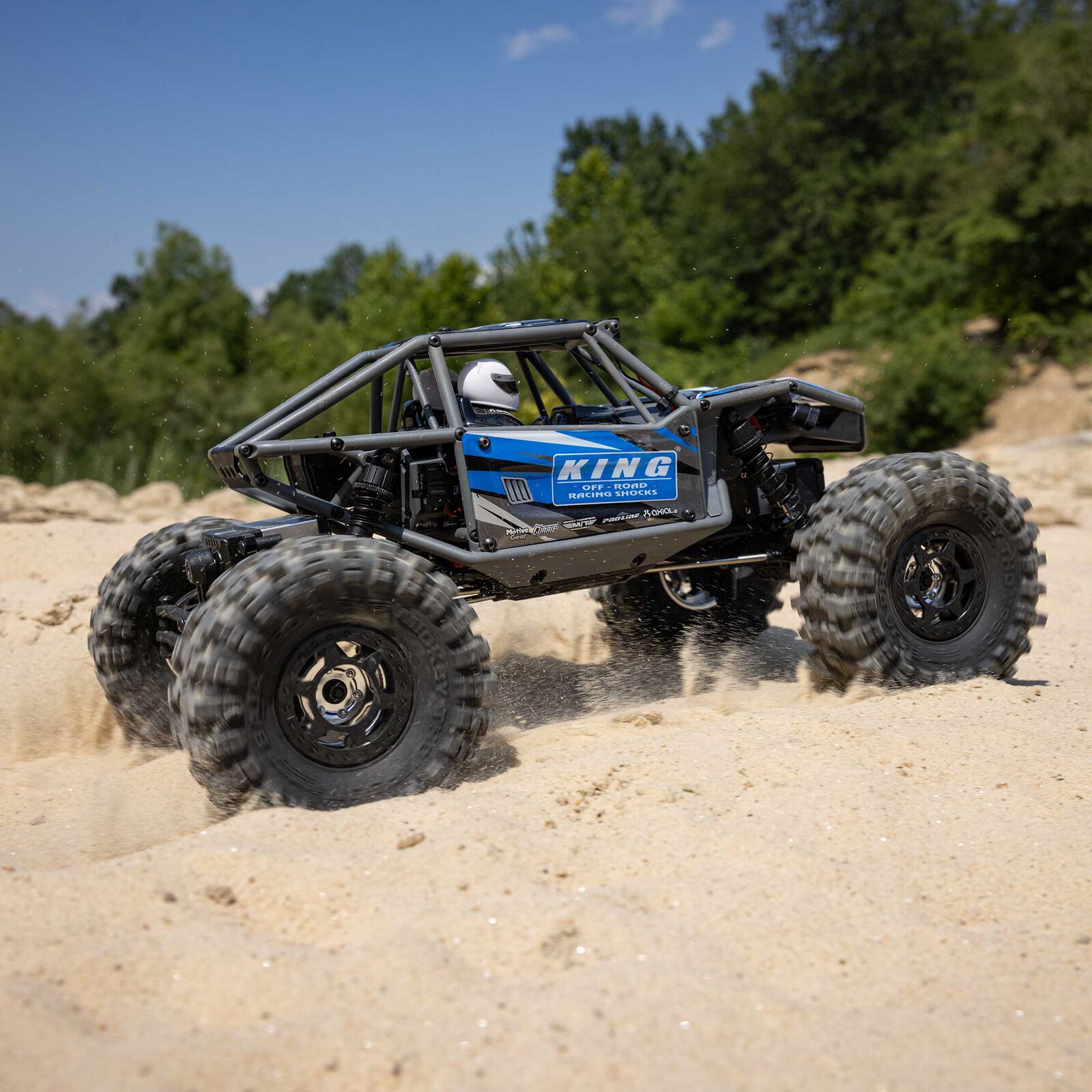 Axial UTB18 Capra 4WS 4X4 RTR Brushed Rock Crawler (Battery & Charger Included) Blue 1/18
