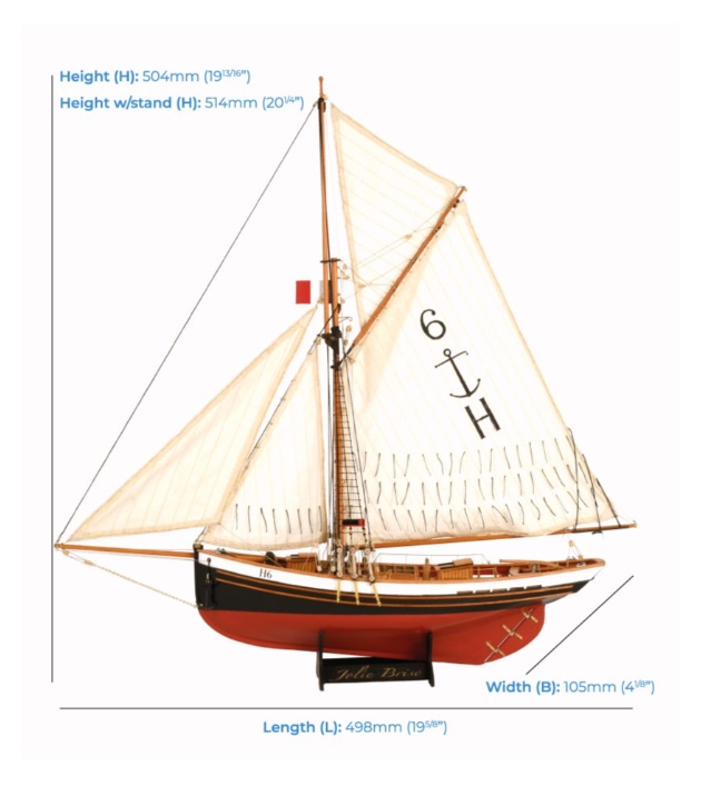 Artesania Latina Jolie Brise Kotter Houten Modelschip 1/50