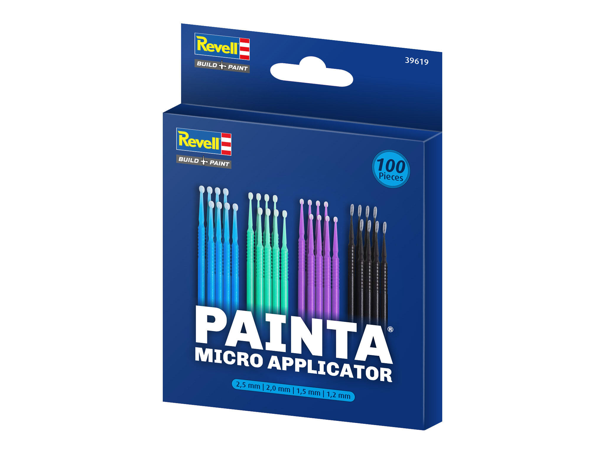 Revell Micro Applicators: 25x 2.5, 2.0, 1.5 & 1.2mm (100)