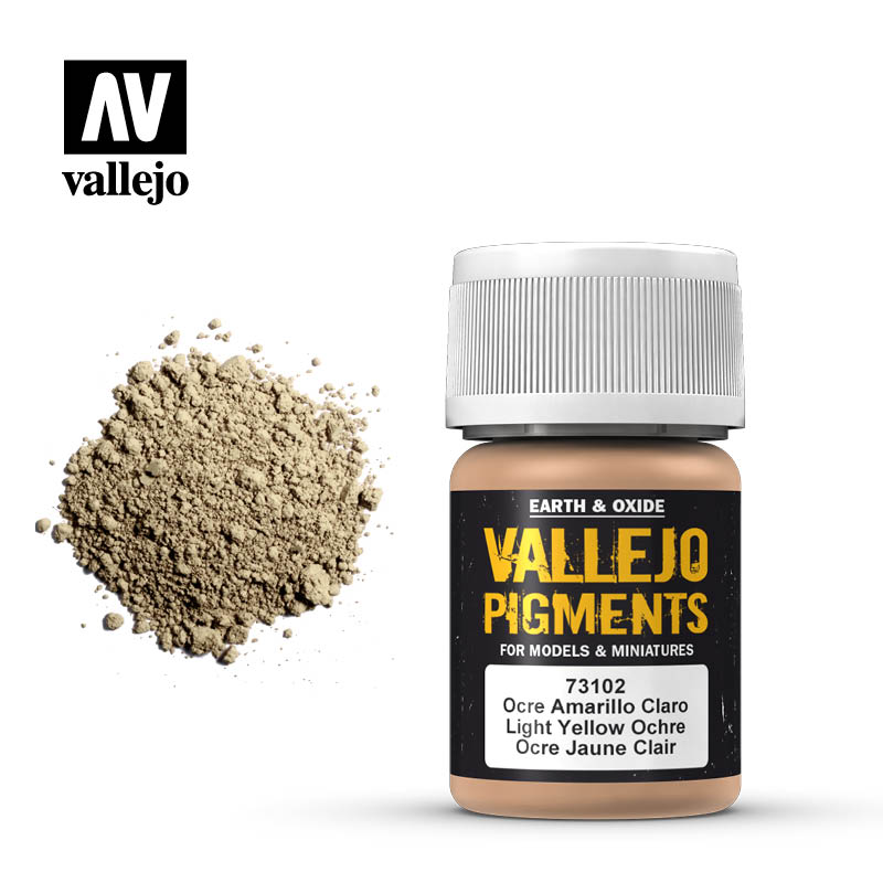 73102 Vallejo Pigment Light Yellow Ochre 35ml