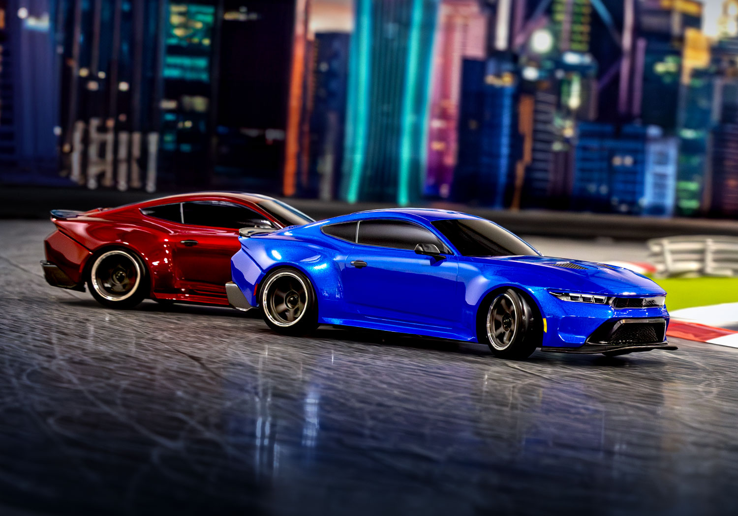 Traxxas 4-TEC 2024 Ford Mustang RWD Drift Car RTR 1/10 Blue Summer Sale
