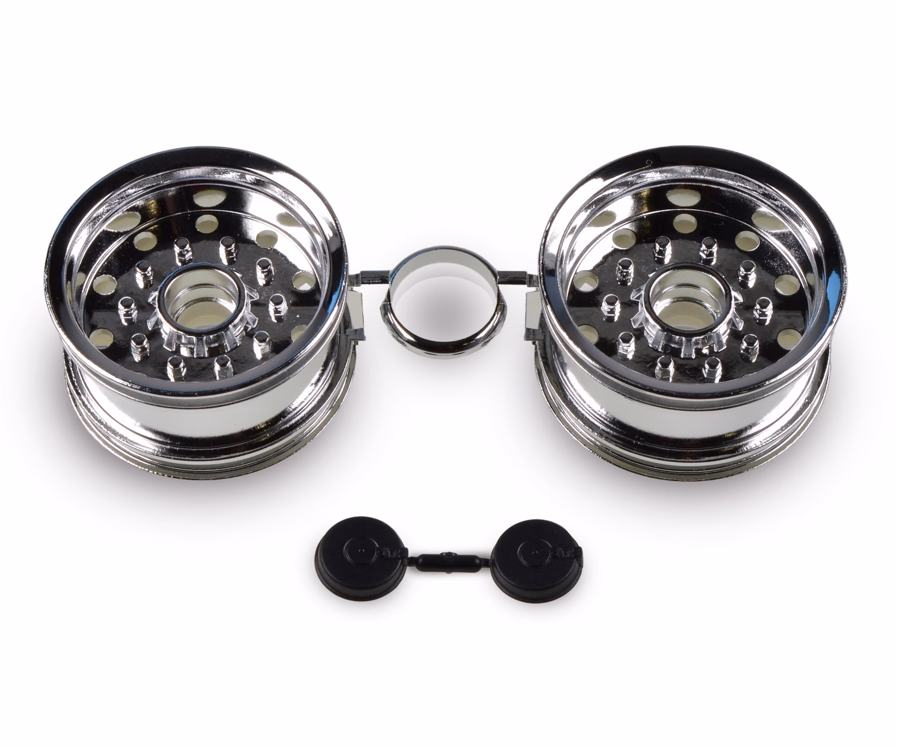 Carson Wide Trailer Wheels Chrome 1/14 (2)