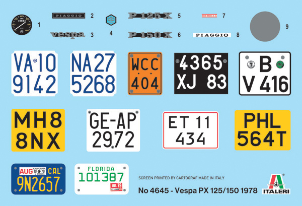 Italeri Vespa PX 125/150 1978 1/9